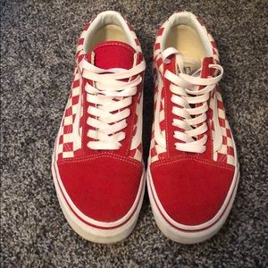 Red checkered vans